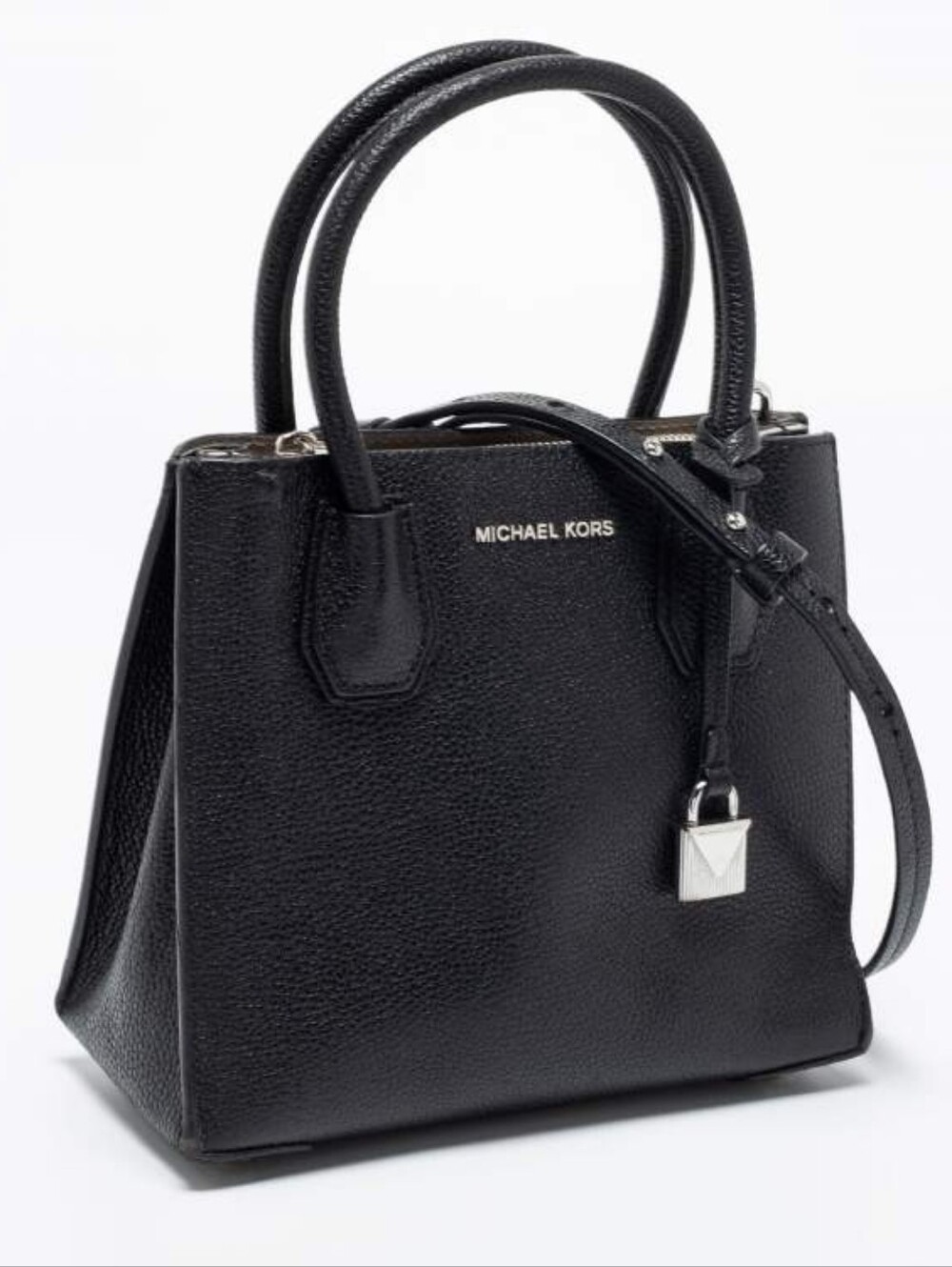Michael Kors Black Leather Mini Mercer Satchel